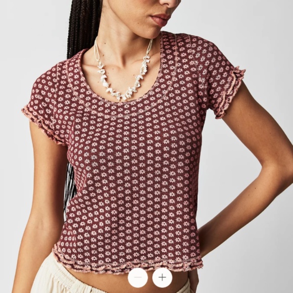 New FREE PEOPLE Garner Tee - Picture 3 of 3